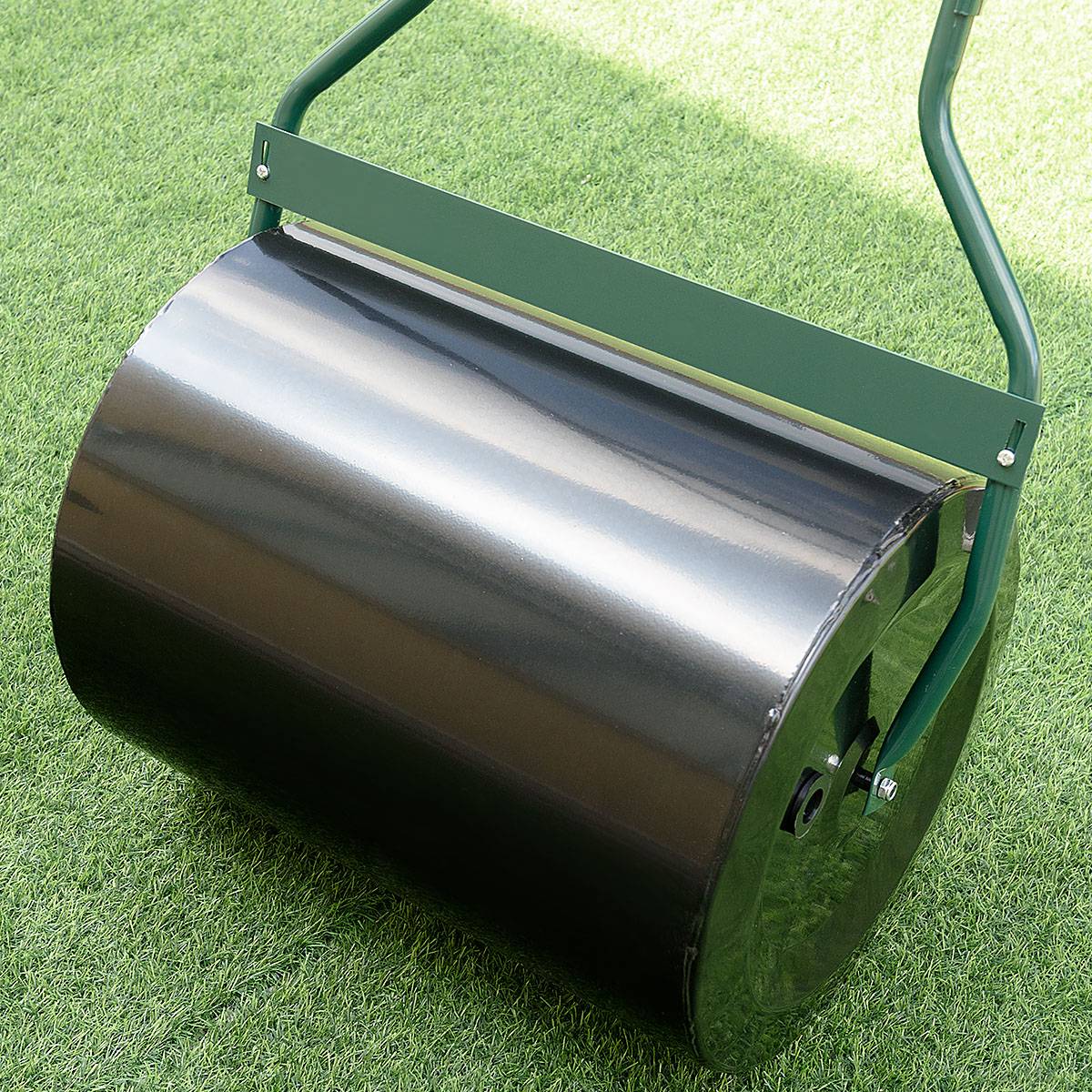 Rouleau à Gazon de Jardin avec Rouleau à Largeur 50 cm et Dia.40 cm 60L Remplissage à l’Eau ou Sable Noir - Imagen 4