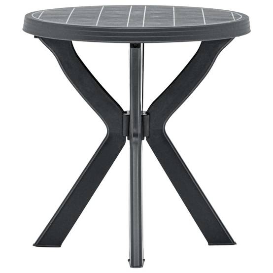 Table Ronde de Jardin Style Bistrot Anthracite Ø 70 cm, Parfaite pour 2 Personnes – ComfortXL Outdoor Living - Image 1