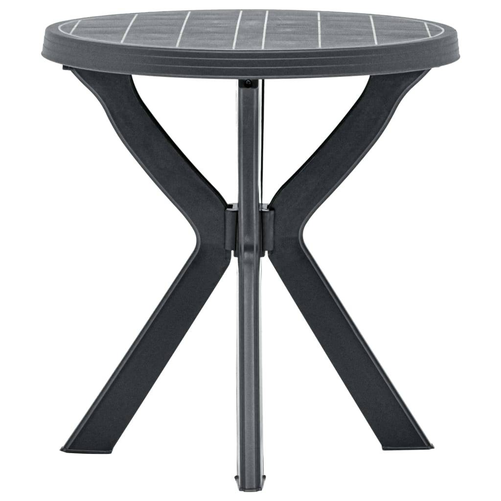 Table Ronde de Jardin Style Bistrot Anthracite Ø 70 cm, Parfaite pour 2 Personnes – ComfortXL Outdoor Living - Image 1