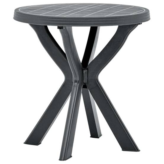 Table Ronde de Jardin Style Bistrot Anthracite Ø 70 cm, Parfaite pour 2 Personnes – ComfortXL Outdoor Living - Image 3