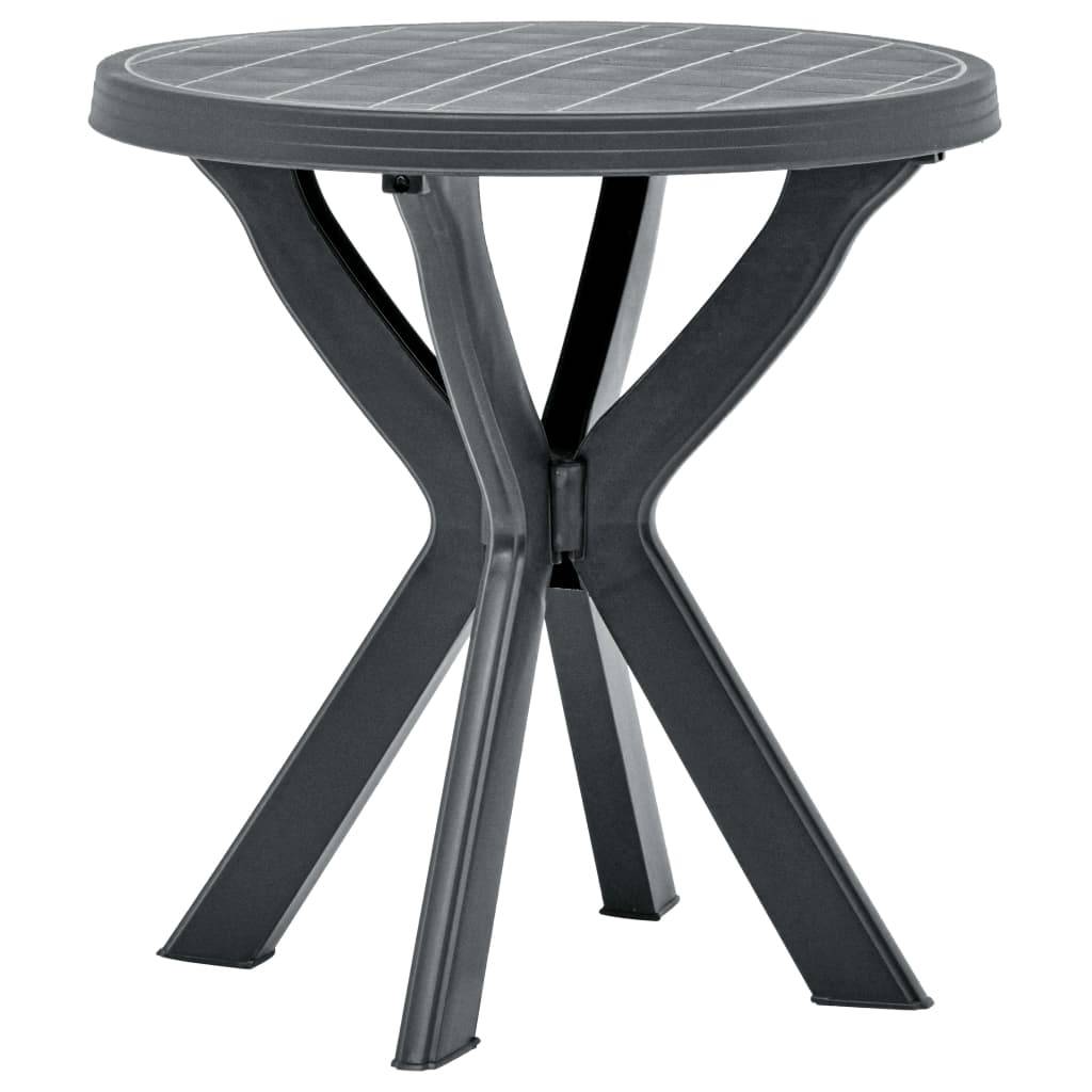 Table Ronde de Jardin Style Bistrot Anthracite Ø 70 cm, Parfaite pour 2 Personnes – ComfortXL Outdoor Living - Image 3