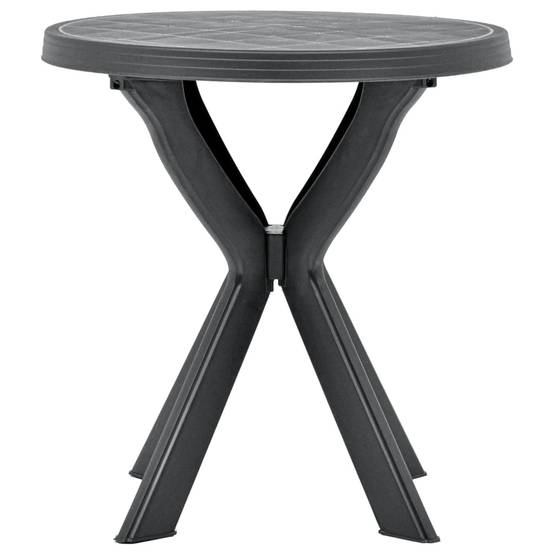 Table Ronde de Jardin Style Bistrot Anthracite Ø 70 cm, Parfaite pour 2 Personnes – ComfortXL Outdoor Living - Image 2