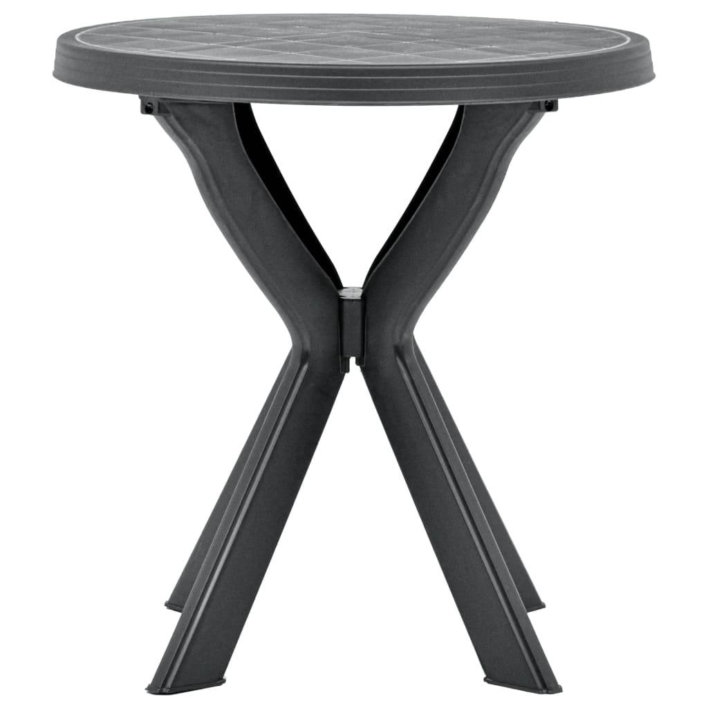 Table Ronde de Jardin Style Bistrot Anthracite Ø 70 cm, Parfaite pour 2 Personnes – ComfortXL Outdoor Living - Image 2
