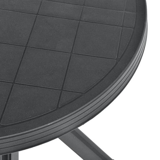 Table Ronde de Jardin Style Bistrot Anthracite Ø 70 cm, Parfaite pour 2 Personnes – ComfortXL Outdoor Living - Image 4