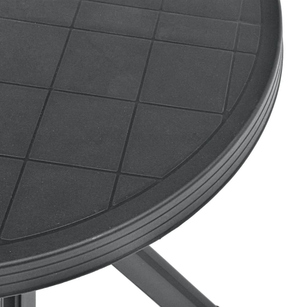 Table Ronde de Jardin Style Bistrot Anthracite Ø 70 cm, Parfaite pour 2 Personnes – ComfortXL Outdoor Living - Image 4