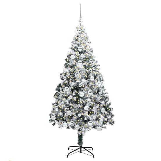 Vidaxl - Sapin de Noël artificiel Blanc 180 cm PVC, Acier et Plastique vidaXL 3396967 - Image 4