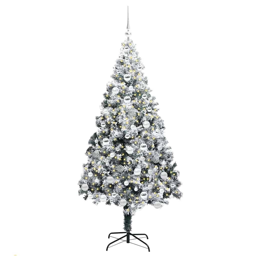 Vidaxl - Sapin de Noël artificiel Blanc 180 cm PVC, Acier et Plastique vidaXL 3396967 - Image 4