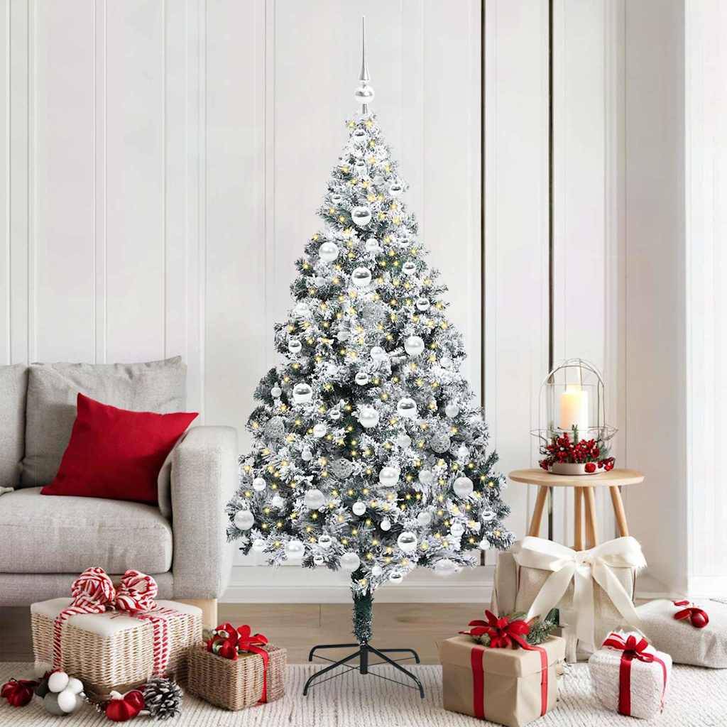 Vidaxl - Sapin de Noël artificiel Blanc 180 cm PVC, Acier et Plastique vidaXL 3396967 - Image 1