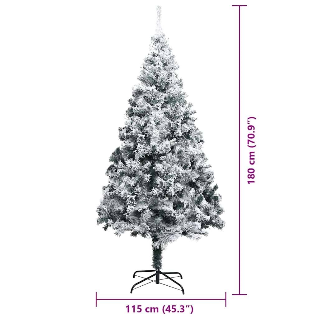 Vidaxl - Sapin de Noël artificiel Blanc 180 cm PVC, Acier et Plastique vidaXL 3396967 - Image 3