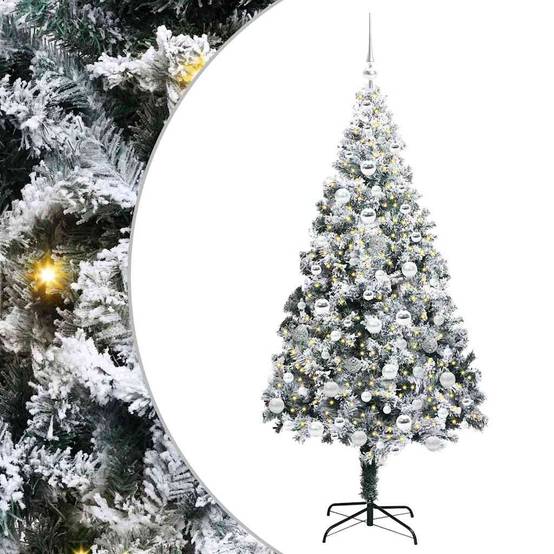 Vidaxl - Sapin de Noël artificiel Blanc 180 cm PVC, Acier et Plastique vidaXL 3396967 - Image 2
