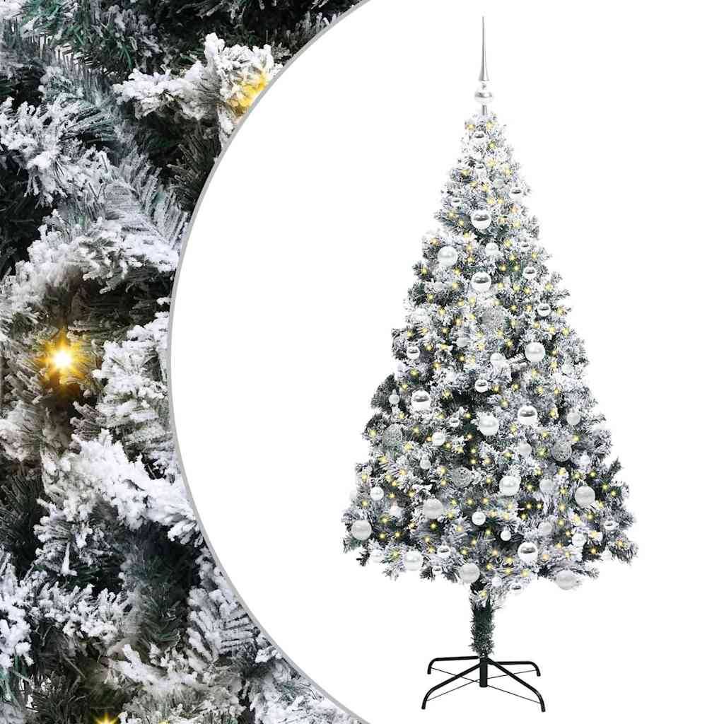 Vidaxl - Sapin de Noël artificiel Blanc 180 cm PVC, Acier et Plastique vidaXL 3396967 - Image 2