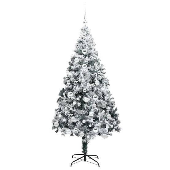 Vidaxl - Sapin de Noël artificiel Blanc 180 cm PVC, Acier et Plastique vidaXL 3396967 - Image 5