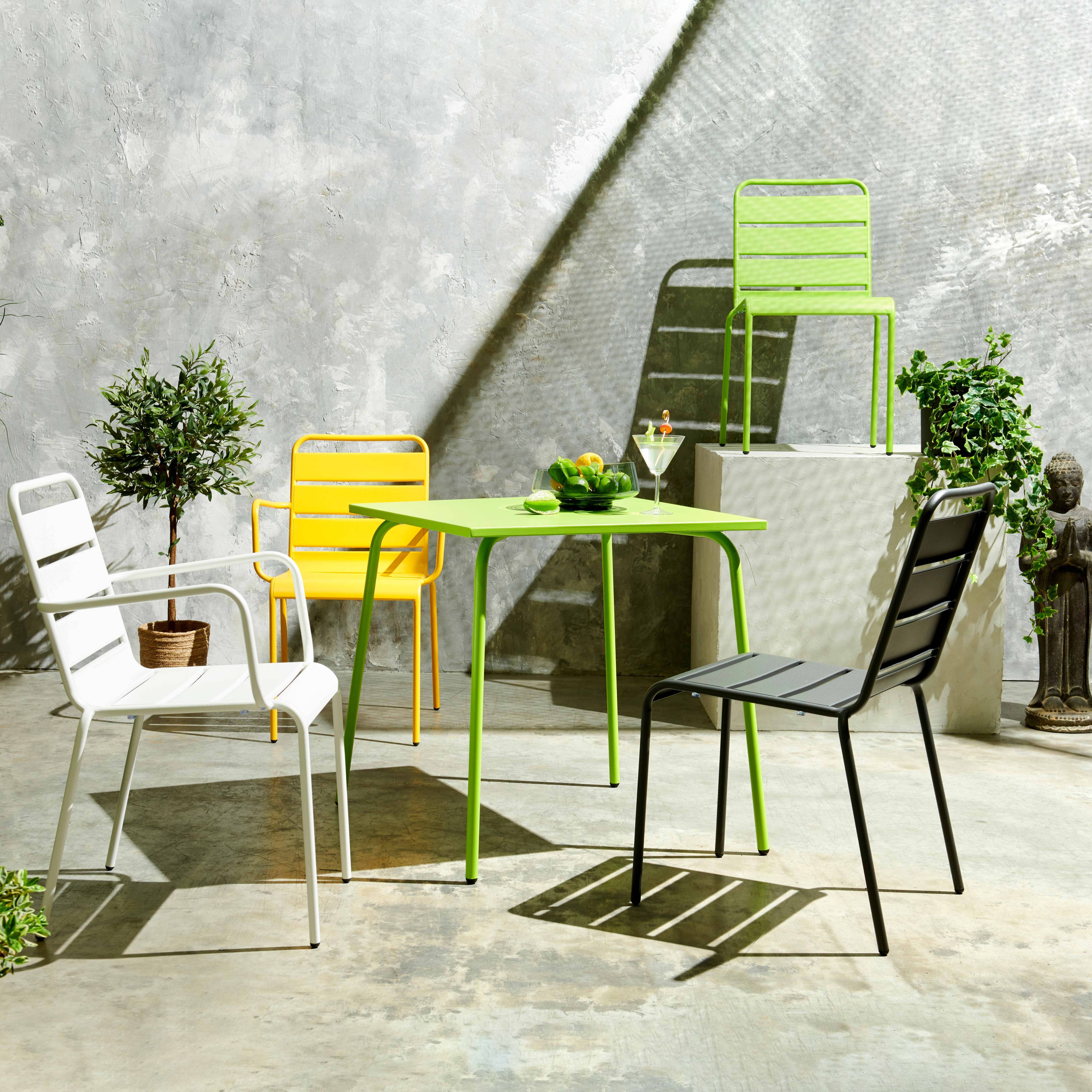 Oviala - Chaise de jardin en métal vert Palavas - Oviala - Imagen 6