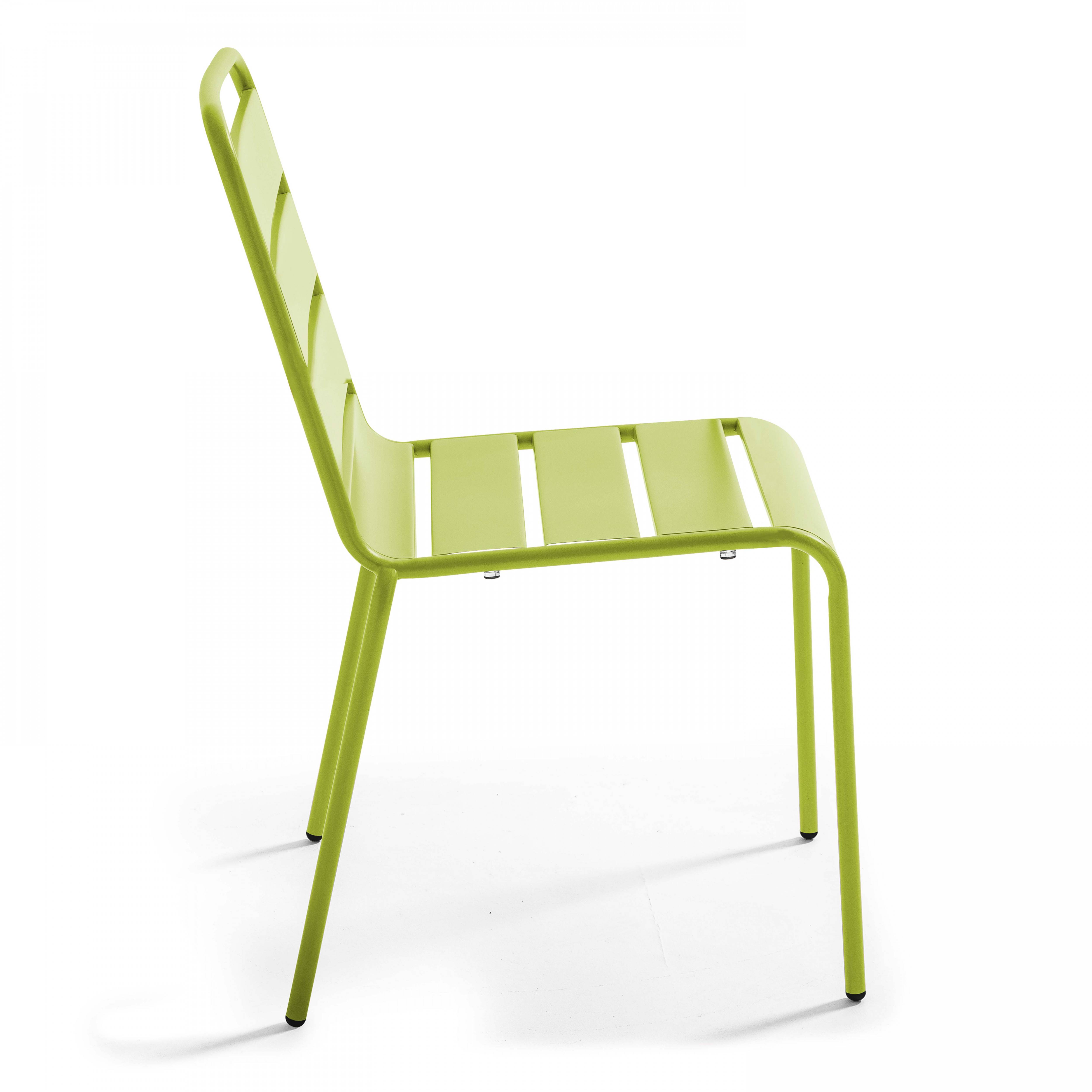 Oviala - Chaise de jardin en métal vert Palavas - Oviala - Imagen 4