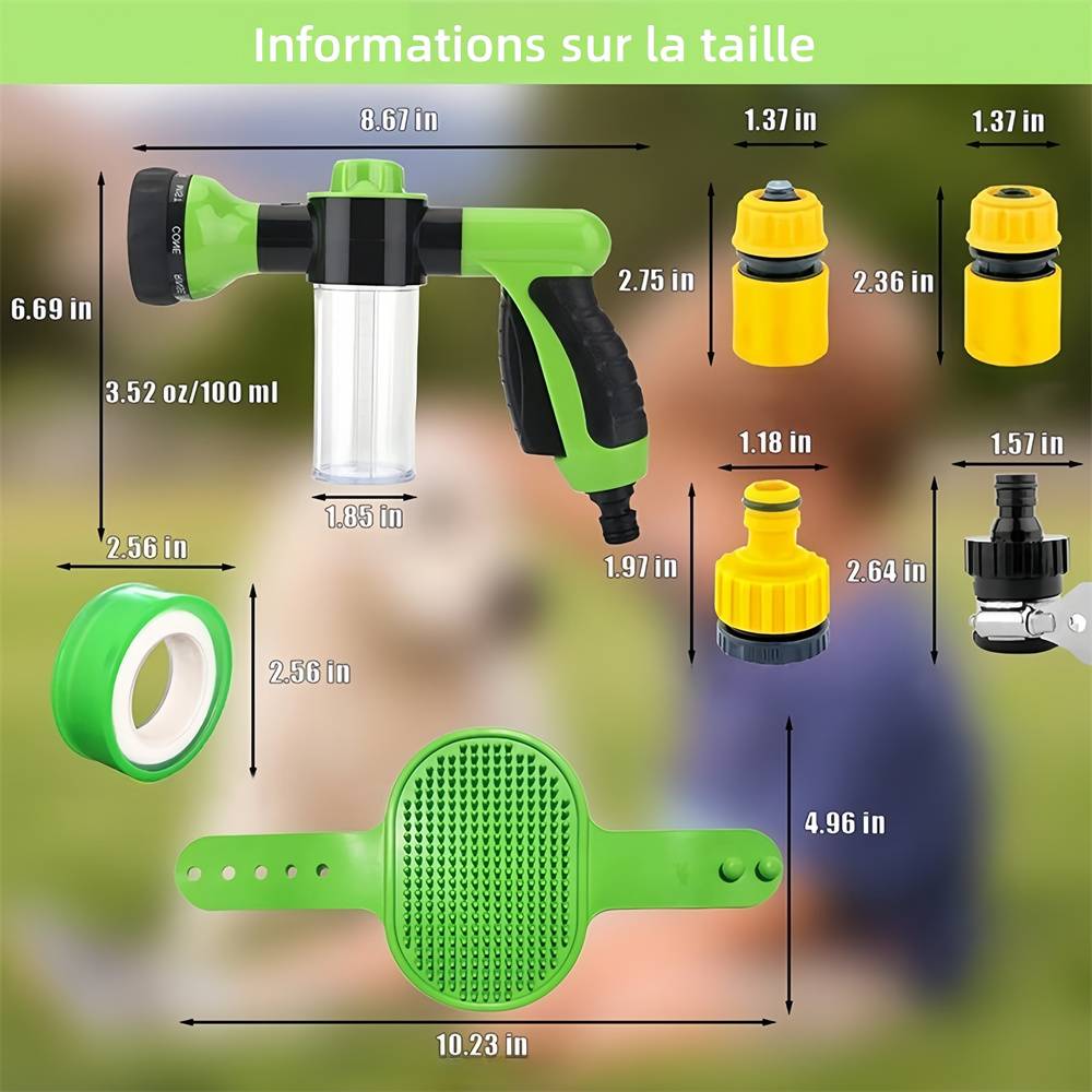 Pistolet de douche pour animaux de compagnie Vert MCBOSON - Image 7
