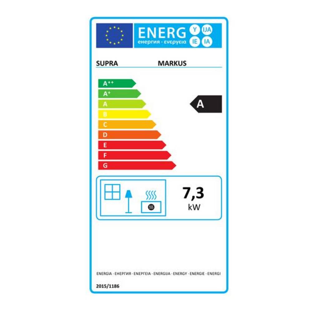 Supra - Poêle à bois étanche 7.3kw noir FR9016170B Supra - Imagen 2