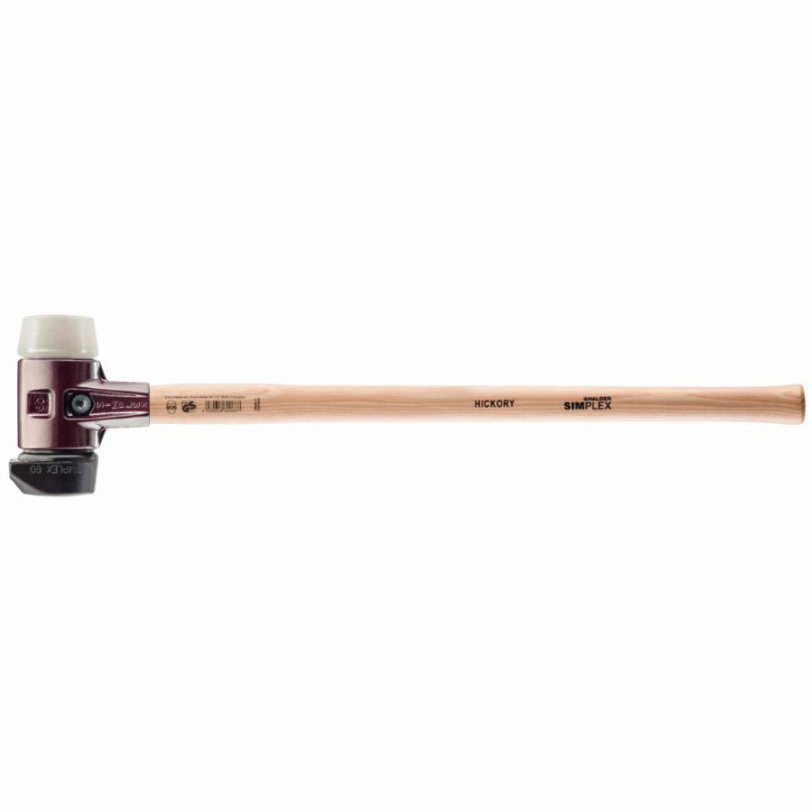 Marteau de frappeur HALDER SIMPLEX Caoutchouc chargé avec pied intégré / nylon avec boîtier en fonte malléable, manche en bois hickory de haute qualit