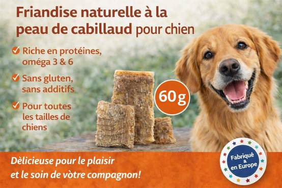 Friandises chien Nature Peau de cabillaud Court - Image 5