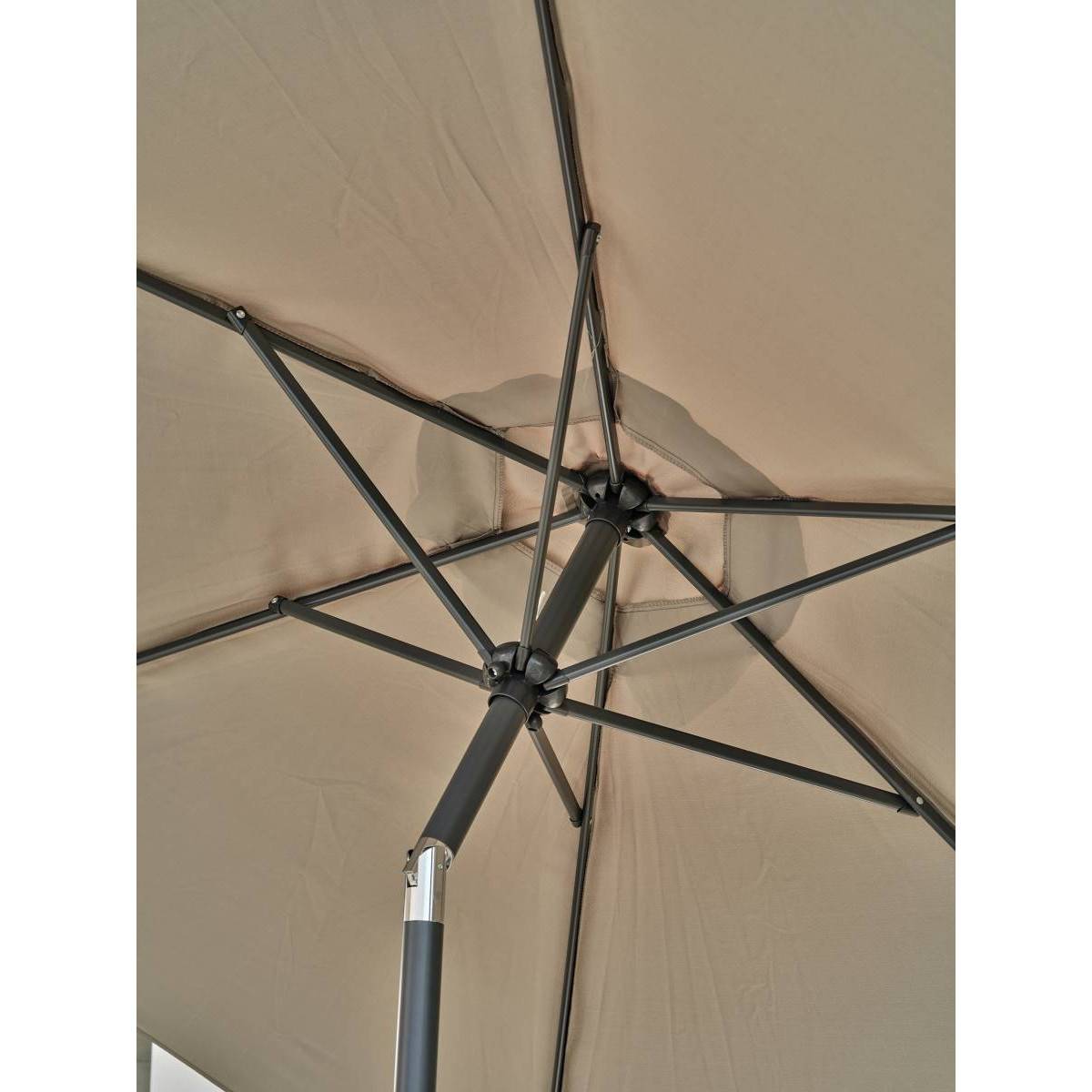 Dcb Garden - Parasol Inclinable à Manivelle "Marbella" 270cm Kaki - Image 7