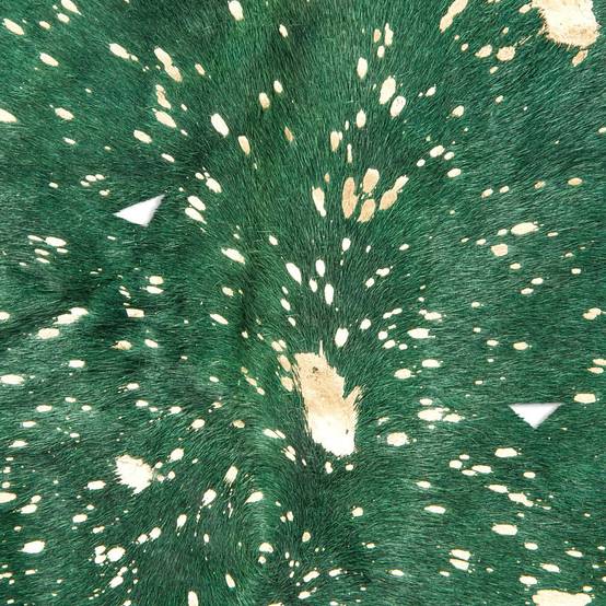 Tapis Peau de Vache "Fly" Vert & Or Entre 2 et 2,6 m2 - Image 3