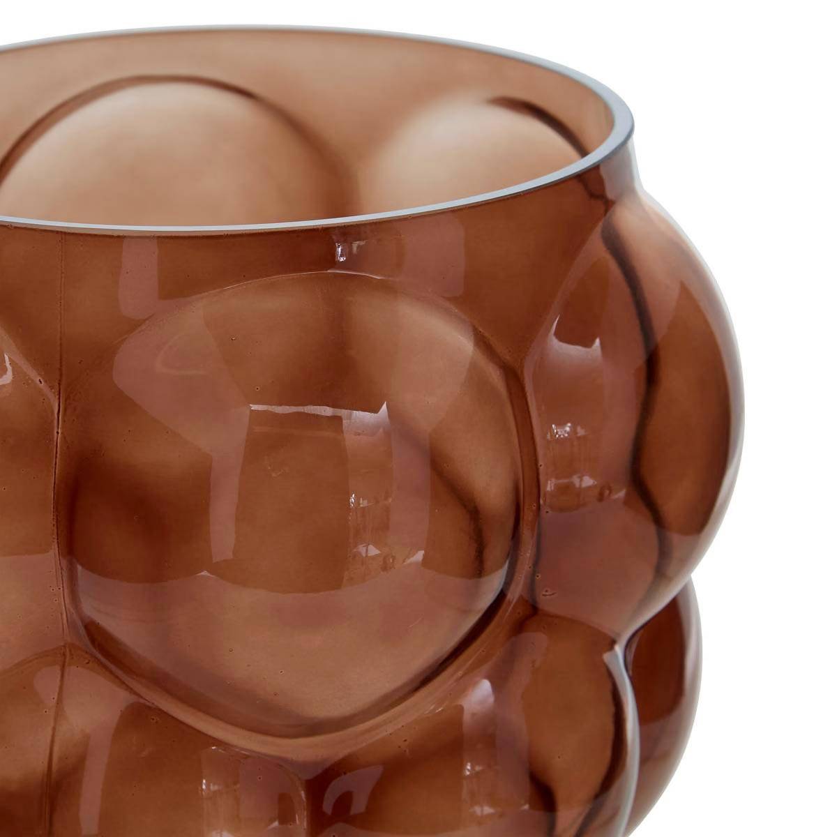 Vase en Verre Soufflé "Edia" 25cm Marron - Image 2