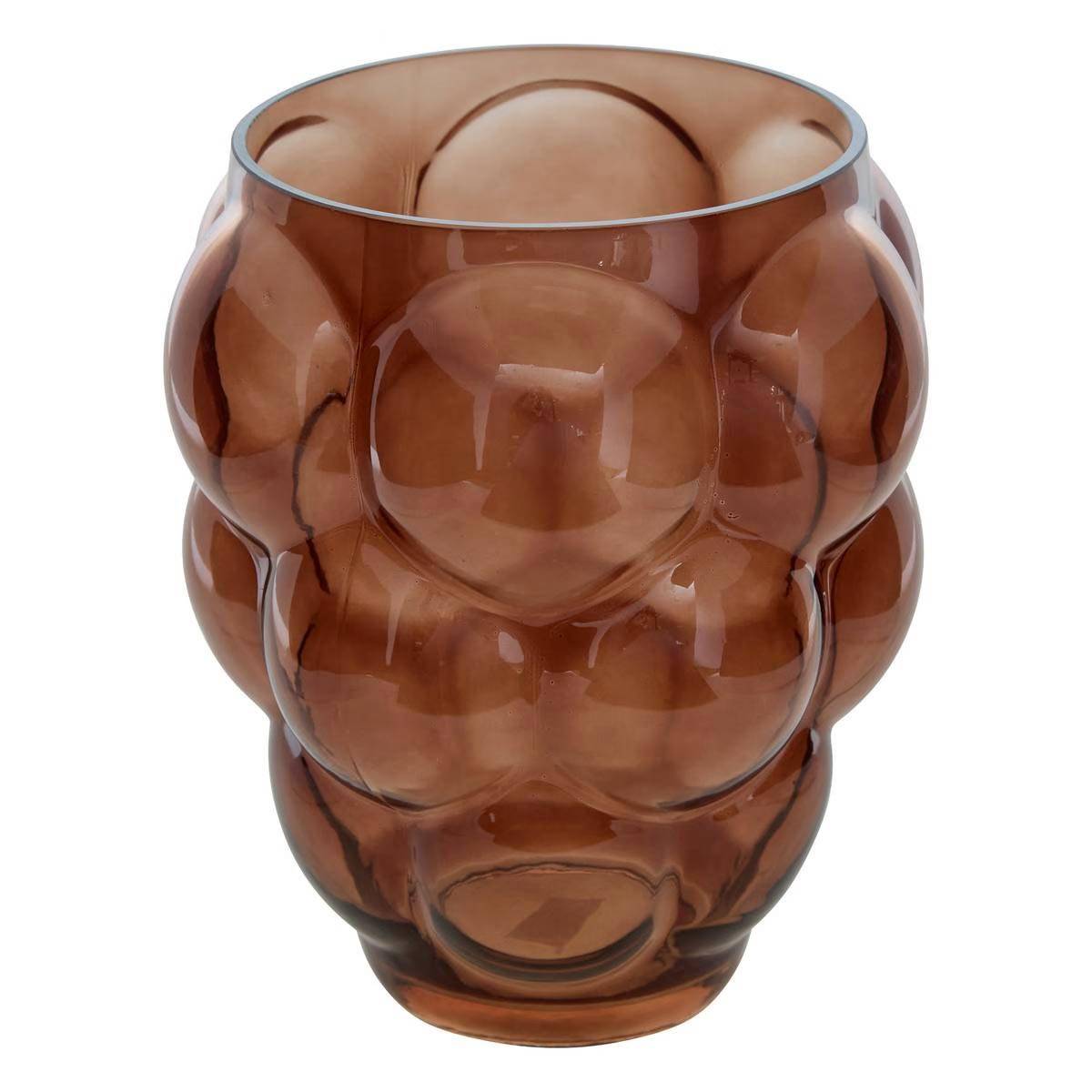 Vase en Verre Soufflé "Edia" 25cm Marron - Image 1