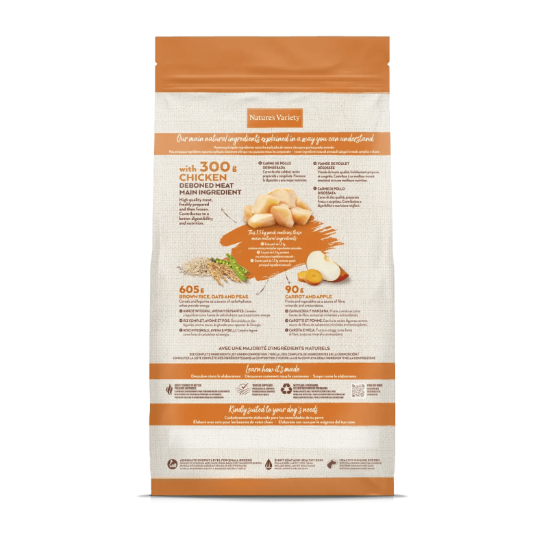 CROQUETTE CHIEN - ORIGINAL MINI POULET - NATURE'S VARIETY 1,5 kg - Imagen 2