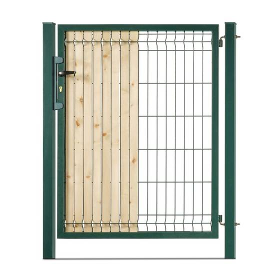 Portillon grillagé en acier galvanisé maille 200 x 50 occultable passage 1m x H 2m Vert - Easy Clôture - Imagen 2