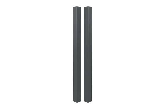 CASANOOV - Portail coulissant 3,7m SANTIS H.140cm aluminium gris + 4 poteaux ELDA + Portillon 1m SANTIS H.140cm aluminium gris + motorisation Ranger C300 - Image 6