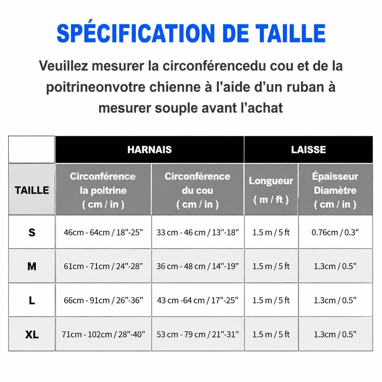Harnais Chien Résistant Réglable Reflectant Système Molle avec Laisse Incluse - Image 6