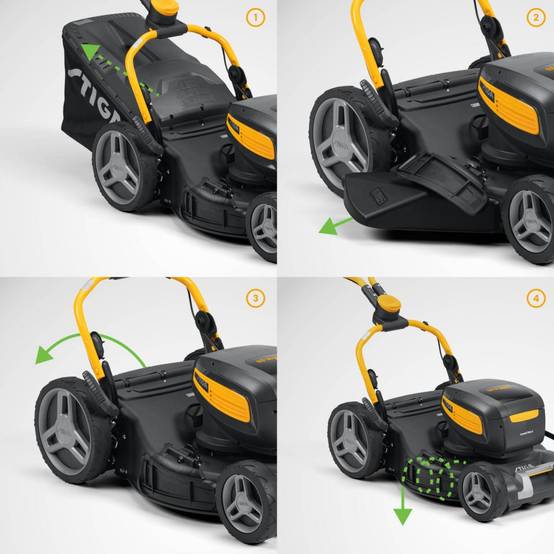Stiga - Kit Tondeuse à batterie Combi 753e V, 48 V (1,5 kW), Largeur 51 cm avec 2 batteries 7,5 Ah, pelouses jusqu'à 950 m² - STIGA - Image 5