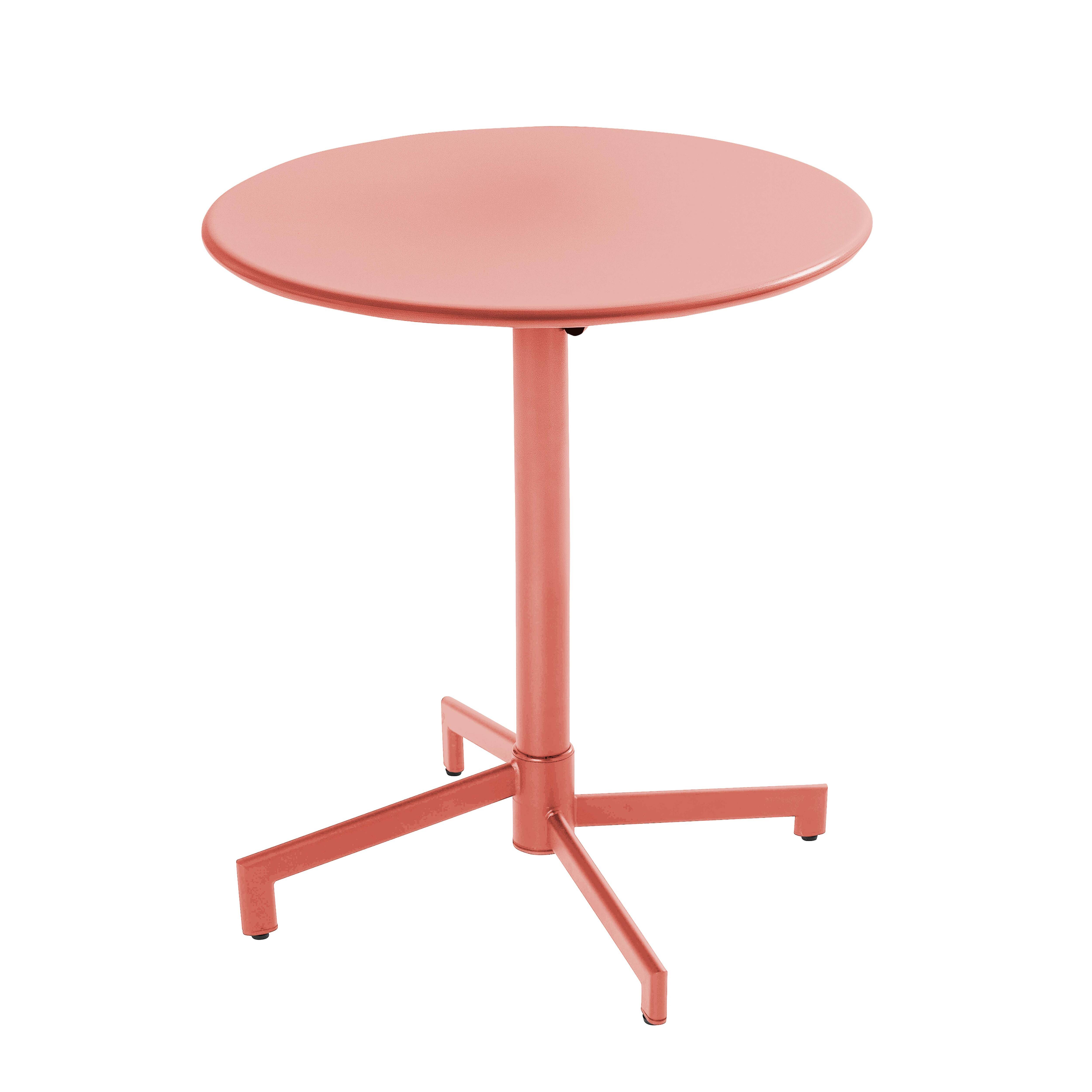 Oviala - Table de jardin ronde bistrot avec plateau rabattable 70 cm ivoire Palavas - Oviala - Image 1