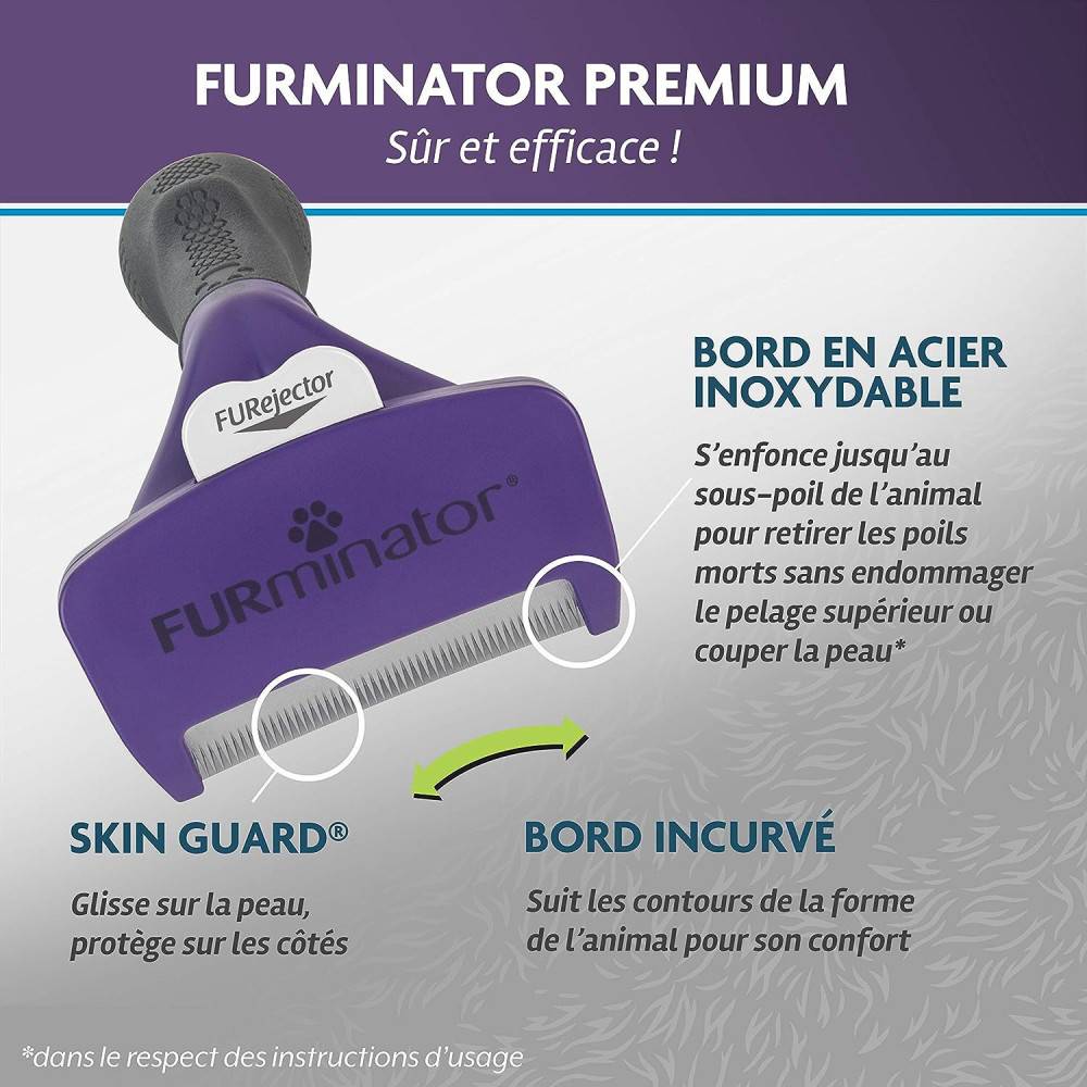 Furminator - Furminator - Brosse Furminator M/L pour chat a poils court de plus de 4.5 kg - Image 2