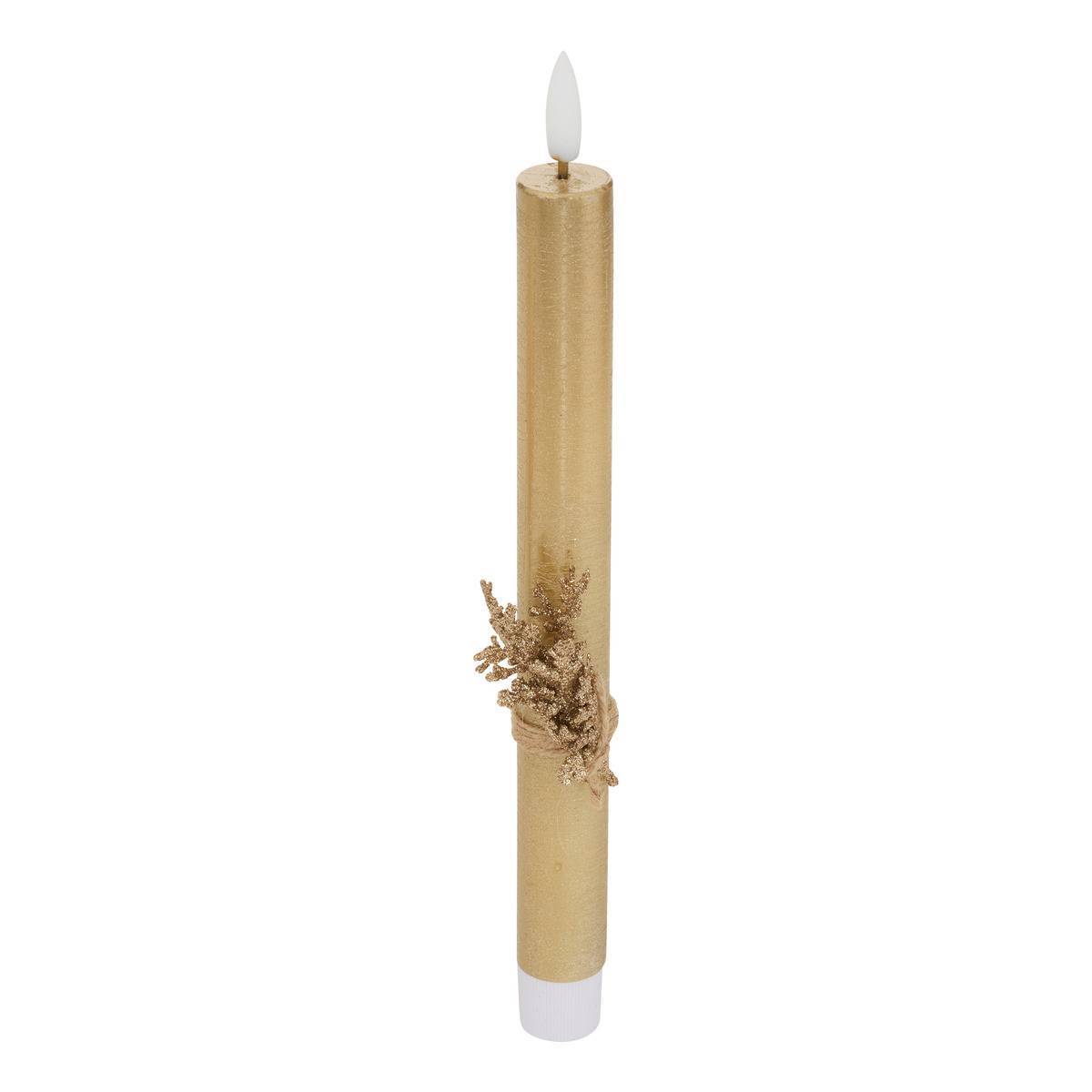 Atmosphera - Lot de 2 bougies LED Lupa bâton doré - Atmosphera Créateur d'intérieur - Image 5
