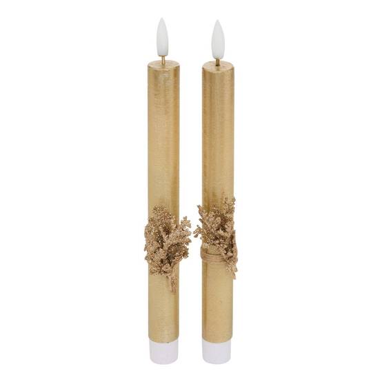 Atmosphera - Lot de 2 bougies LED Lupa bâton doré - Atmosphera Créateur d'intérieur - Image 2