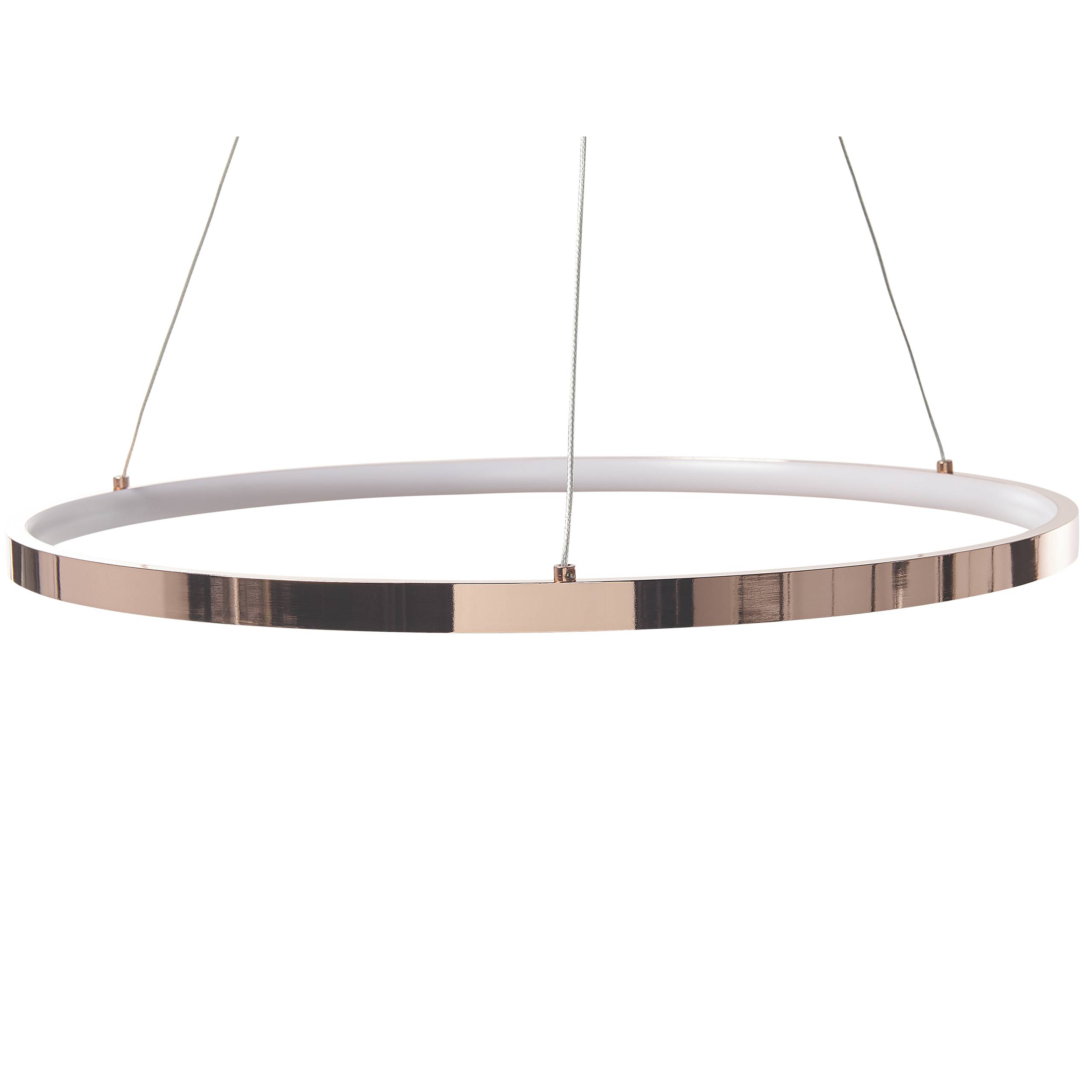 Beliani - Lampe suspension Aluminium Rose doré JORDAN - 50x50x100- Beliani - Image 4