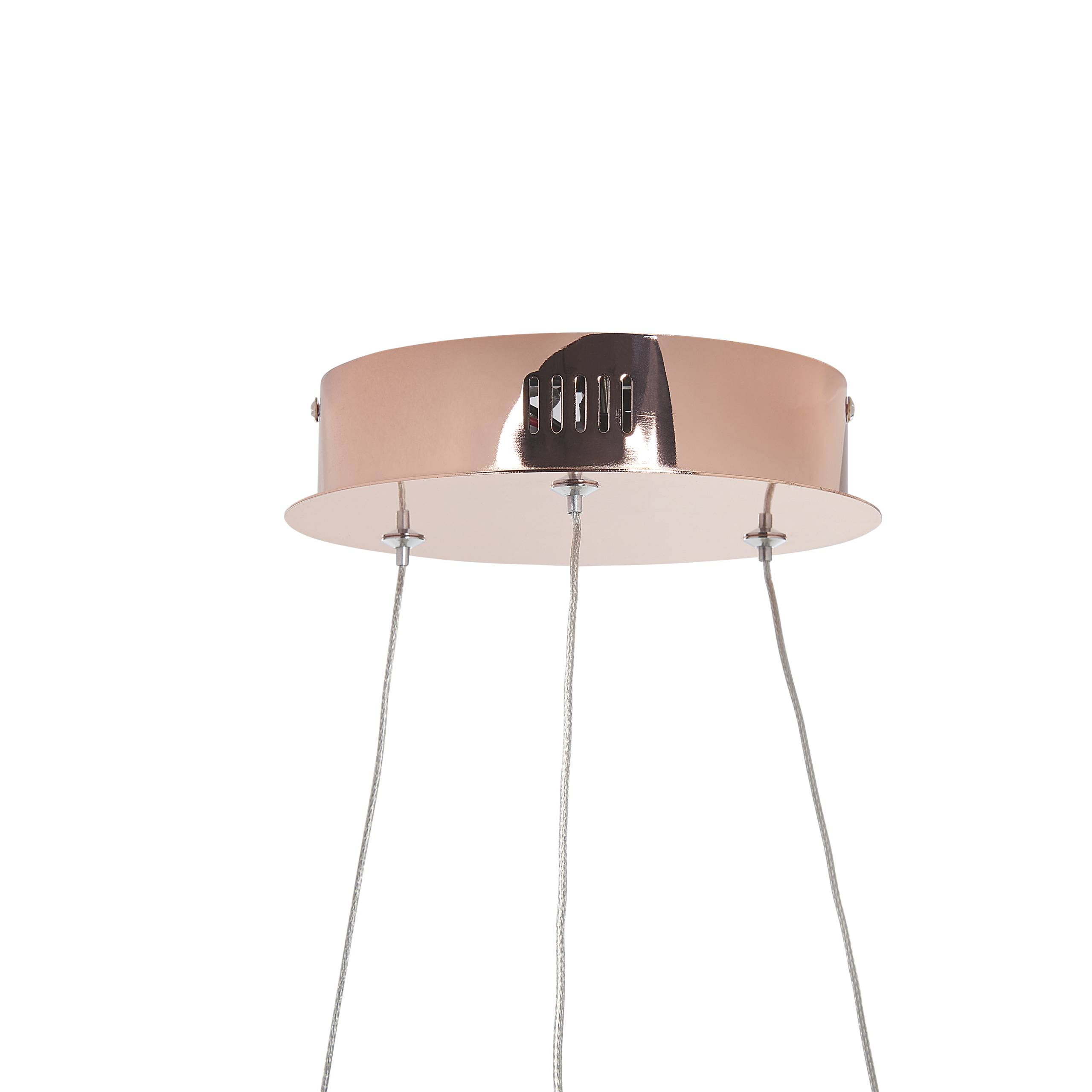 Beliani - Lampe suspension Aluminium Rose doré JORDAN - 50x50x100- Beliani - Image 6