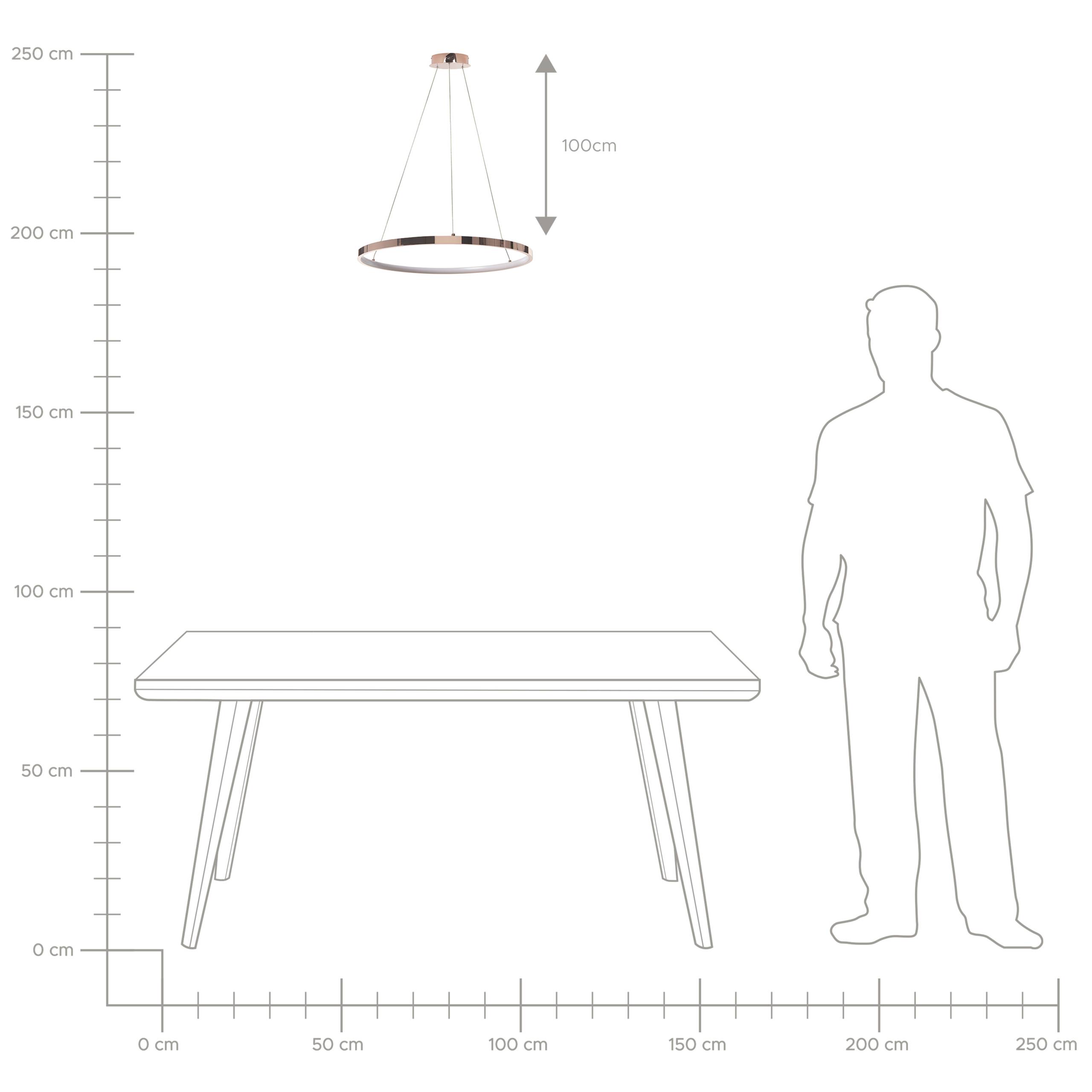 Beliani - Lampe suspension Aluminium Rose doré JORDAN - 50x50x100- Beliani - Image 7