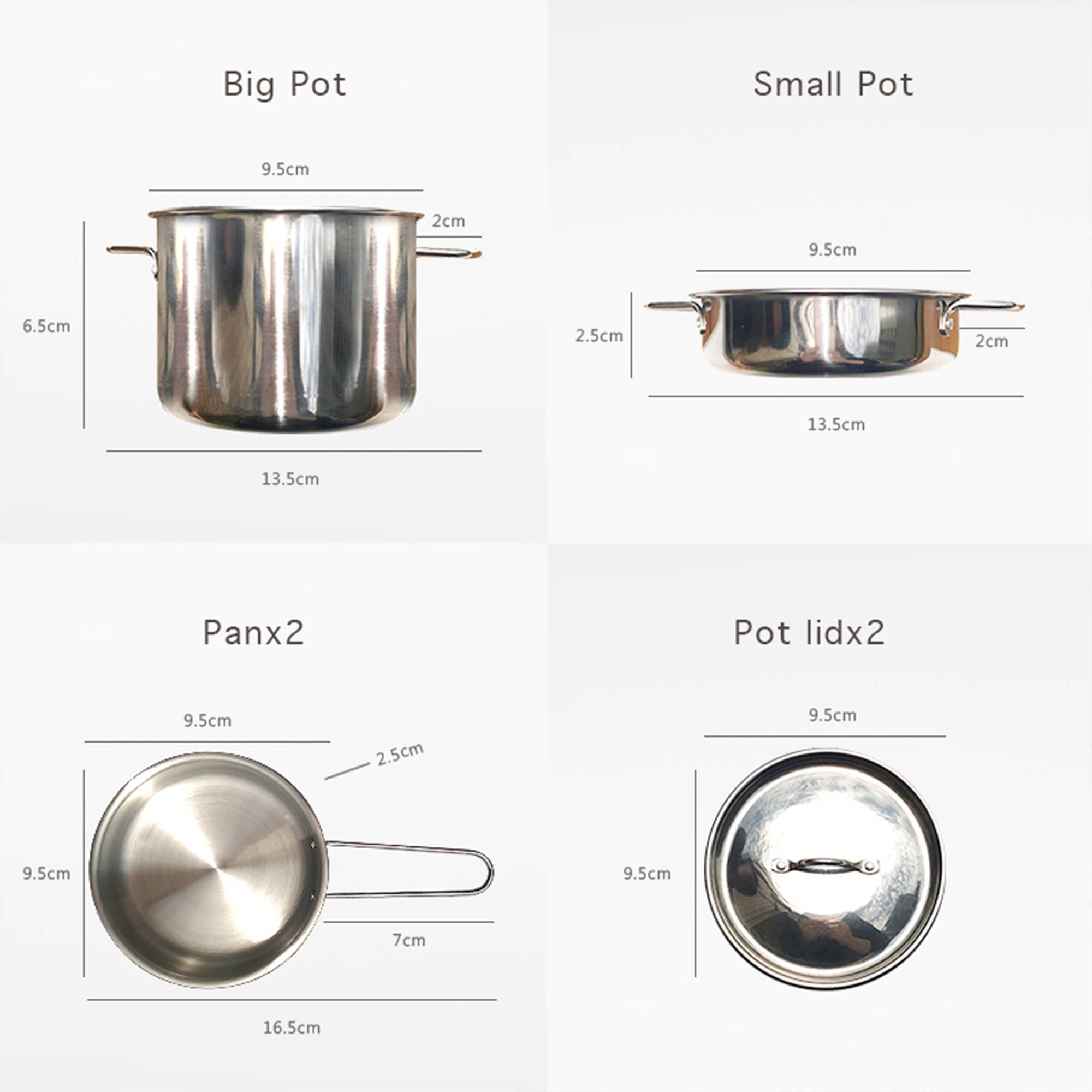 Set d'accessoires de cuisine 12.6 cm, Gris Teamson Kids