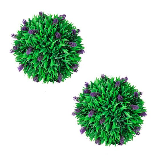 Vidaxl - Ensemble de 2 boules de buis artificiel avec lavande 30 cm - Image 1