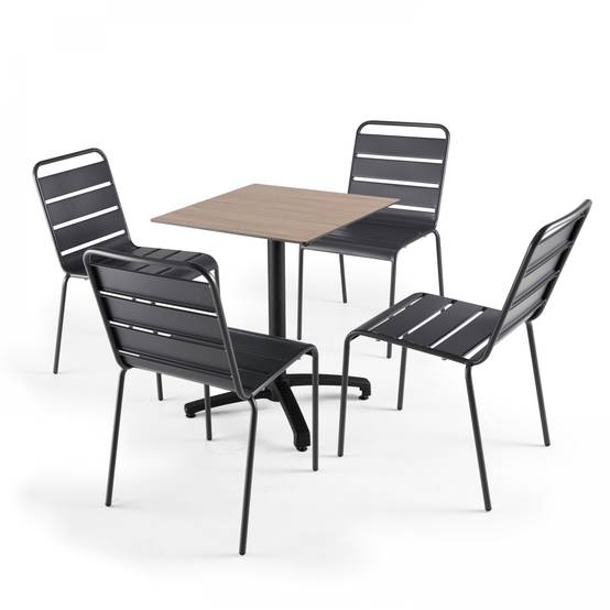 Oviala - Plateau de table stratifié 60x60 cm chene clair Opéra - Oviala - Image 6