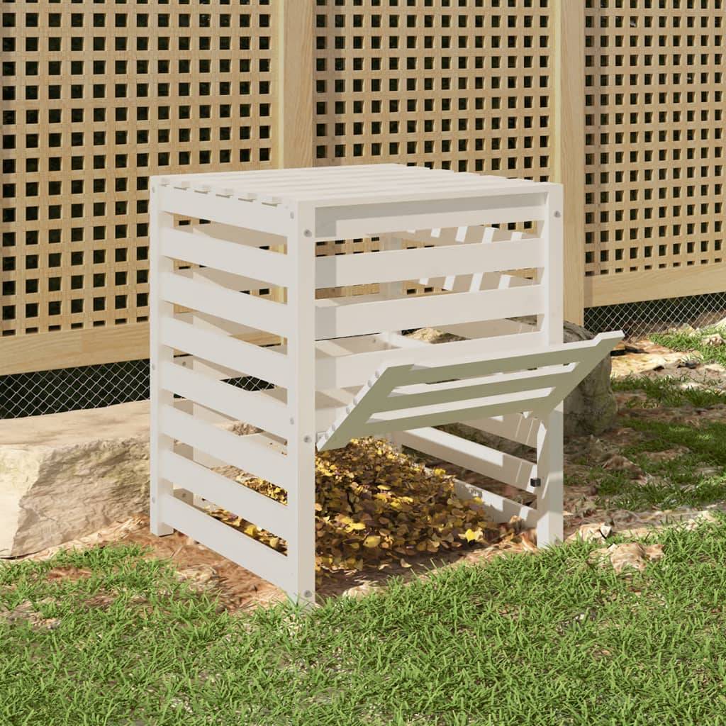 Vidaxl - Composteur Blanc 63,5x63,5x77,5 cm Bois massif de pin vidaXL 823809 - Image 4