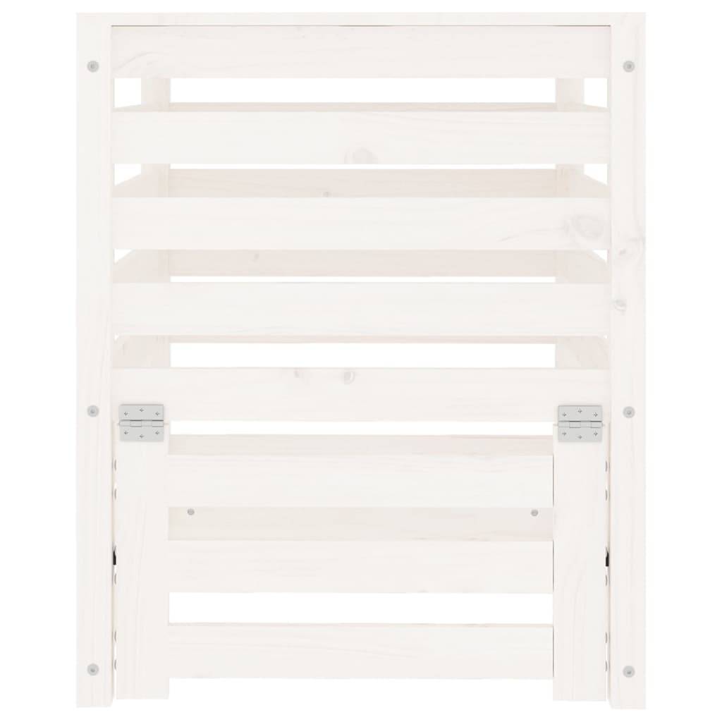 Vidaxl - Composteur Blanc 63,5x63,5x77,5 cm Bois massif de pin vidaXL 823809 - Image 9