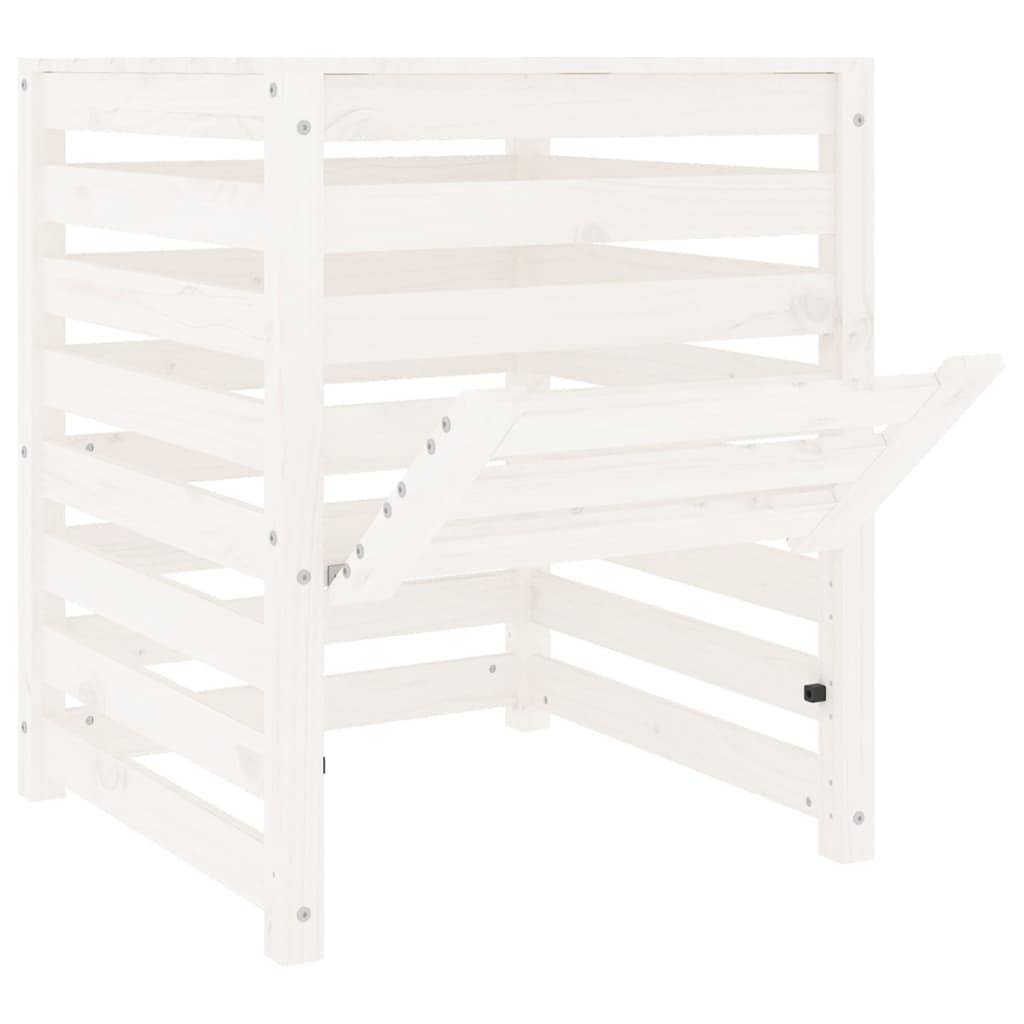 Vidaxl - Composteur Blanc 63,5x63,5x77,5 cm Bois massif de pin vidaXL 823809 - Image 7