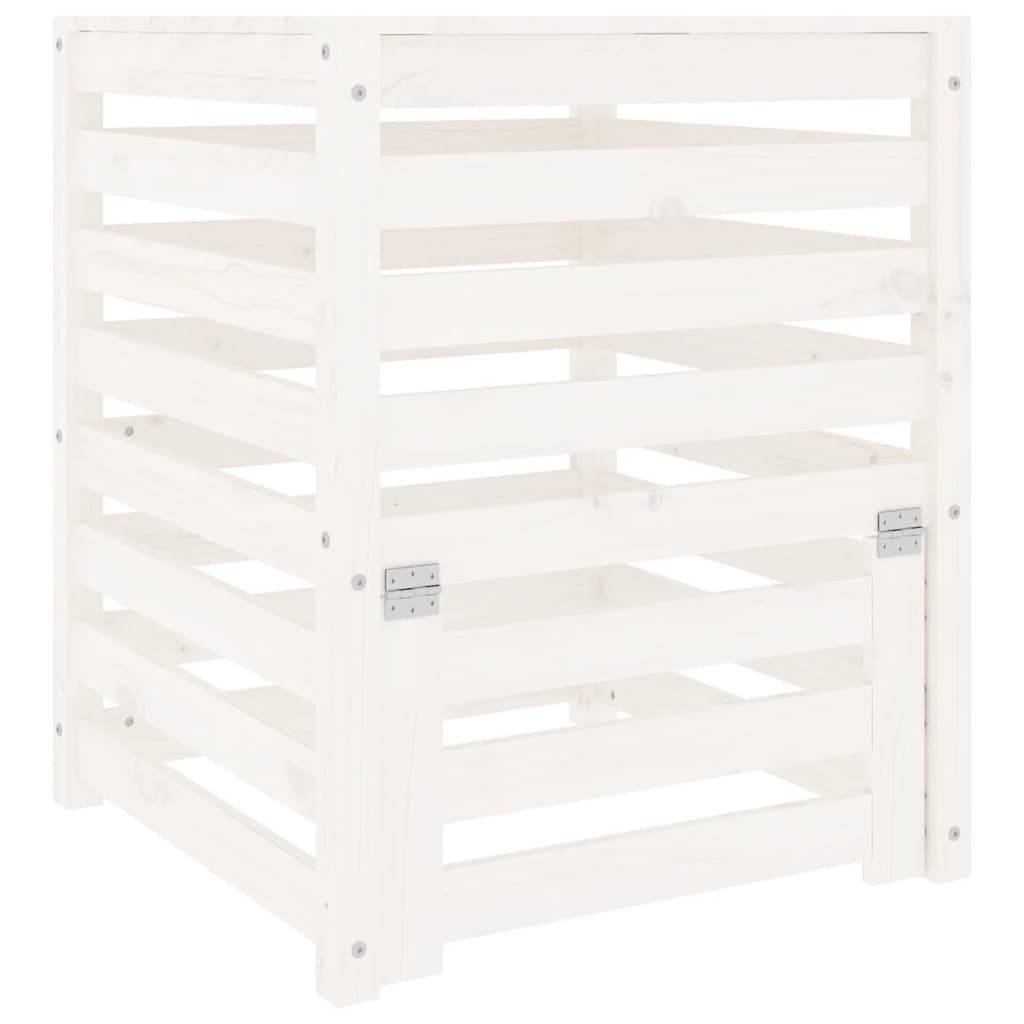 Vidaxl - Composteur Blanc 63,5x63,5x77,5 cm Bois massif de pin vidaXL 823809 - Image 2