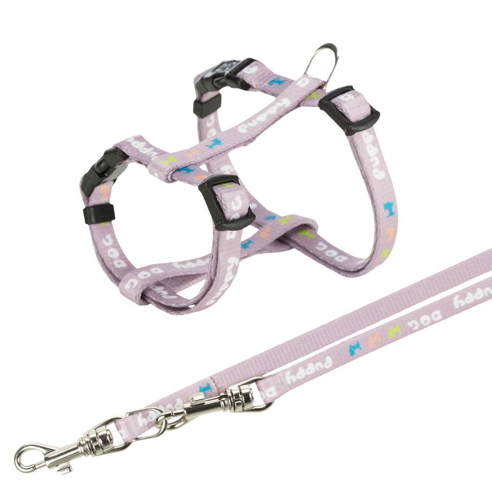 Trixie - Trixie - Harnais Junior 23-34 cm/8 mm  avec laisse mauve pour chiot - Imagen 1