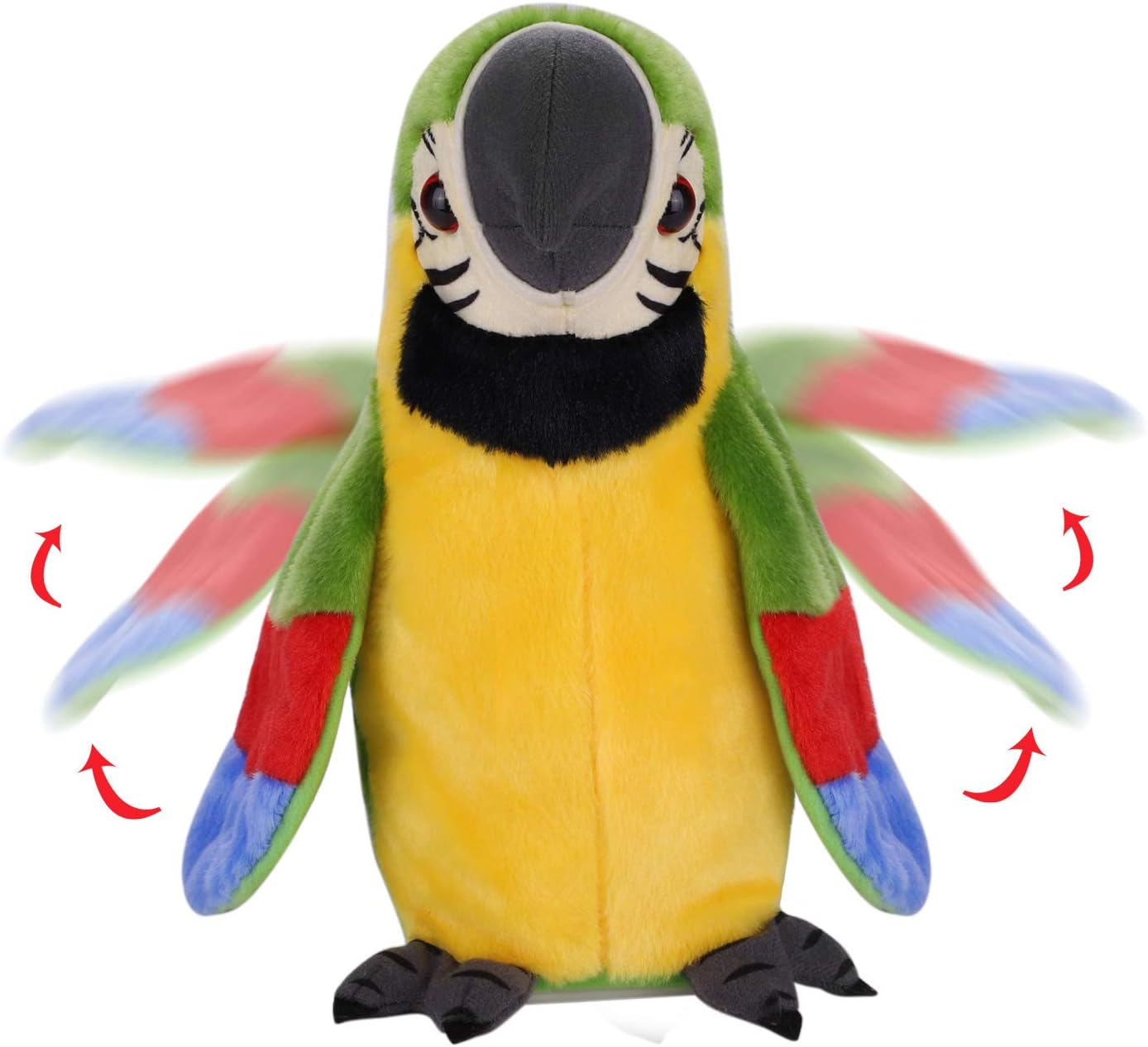 Jouet en Peluche - Perroquet Parlant et Enregistreur vert - MCBOSON - Image 5