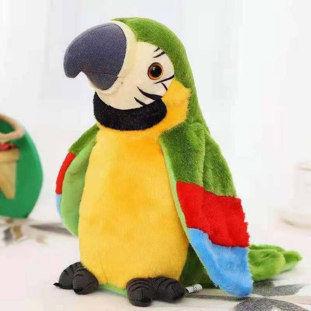 Jouet en Peluche - Perroquet Parlant et Enregistreur vert - MCBOSON - Image 1