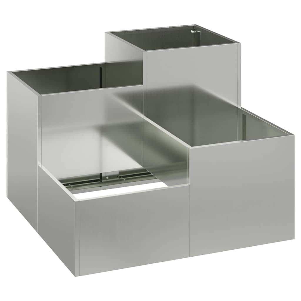 Maison Chic - Cache-pot, Pot De Fleurs Argent 80 x 80 x 60 cm Acier galvanisé g352 - Image 1