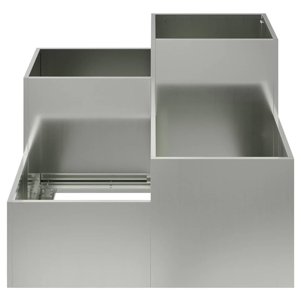 Maison Chic - Cache-pot, Pot De Fleurs Argent 80 x 80 x 60 cm Acier galvanisé g352 - Image 5